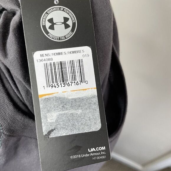 UNDER ARMOUR UA Mens HeatGear Loose Performance Tee NEW Sz S LOGO Gray T-Shirt - Picture 9 of 9